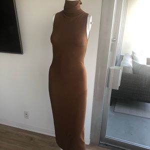 COPY - Reformation xs caramel turtleneck dress